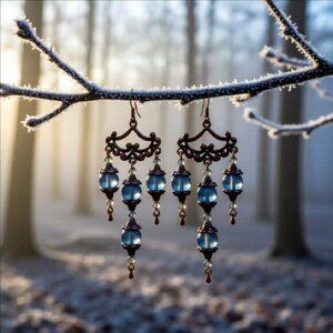 “Queen of the Northern Lights” ~ Opulent & Bodacious Copper Statement Earrings